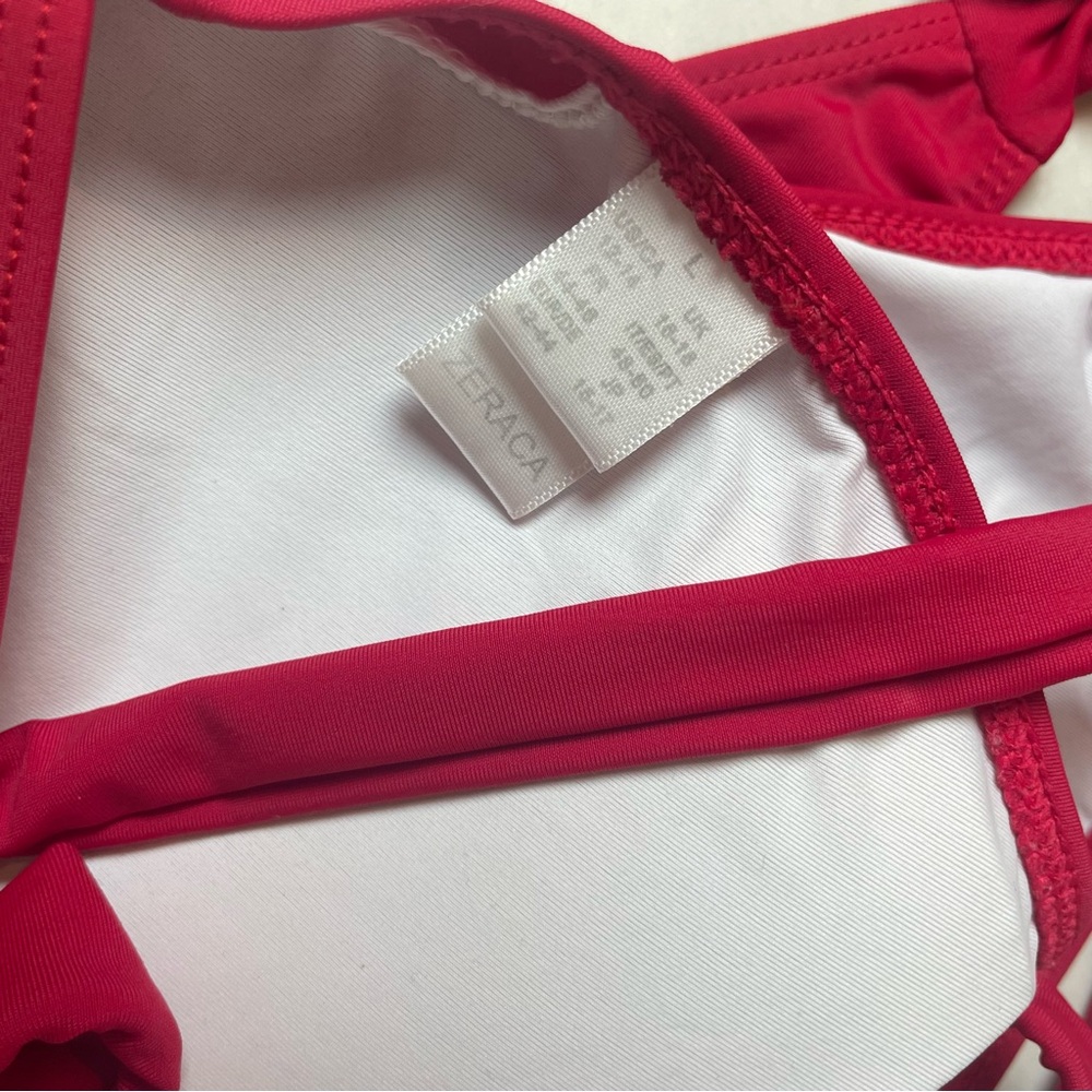 Zeraca Cherry Crisscross String Bikini - Size L - image 8